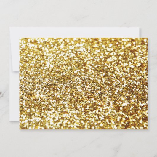 13e verjaardag uitnodiging in zwart en goud (Achterkant)