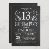 13e verjaardag Uitnodiging karton (Voorkant / Achterkant)