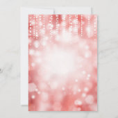 13e verjaardag Uitnodiging rood glitter (Achterkant)