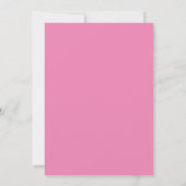 13e verjaardag Uitnodiging roze en wit (Achterkant)