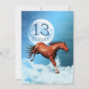 13e verjaardag Uitnodiging Spirit-paard