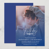 13e verjaardag uitnodiging Verjaardagsfeest Foto j (Voorkant / Achterkant)