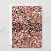 13e verjaardag Uitnodiging zwart Roos Gold Glitter (Achterkant)