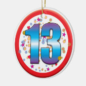 13e verjaardag v2 keramisch ornament (Links)