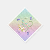 13e verjaardag van Butterflies en wilde bloemen Servet (Hoek)