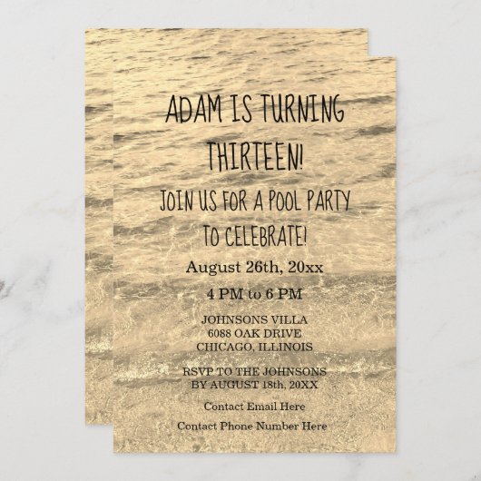 13e verjaardag van de Aangepaste leeftijd Sparkly Kaart (Voorkant / Achterkant)