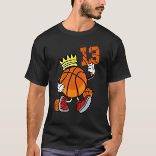 13e verjaardag van de Basketball voor Kinder meisj T-shirt