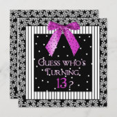 13e verjaardag van de Birthday Party, Uitnodiging, Kaart (Voorkant / Achterkant)