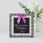 13e verjaardag van de Birthday Party, Uitnodiging, Kaart (Staand voorkant)