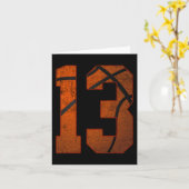 13e verjaardag van de dertien 13 jaar oude Basketb Kaart (Gele Bloem)