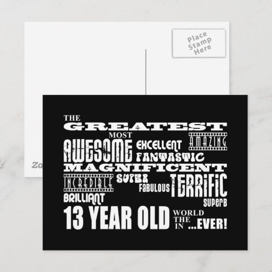 13e verjaardag van de finale van de grootste derti briefkaart (Voorkant / Achterkant)