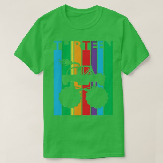 13e verjaardag van de herdenkingsmonster Retro Tru T-shirt (Design voorkant)