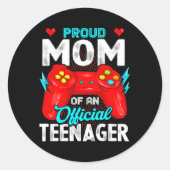 13e verjaardag van de officiële leerling van moede ronde sticker (Voorkant)