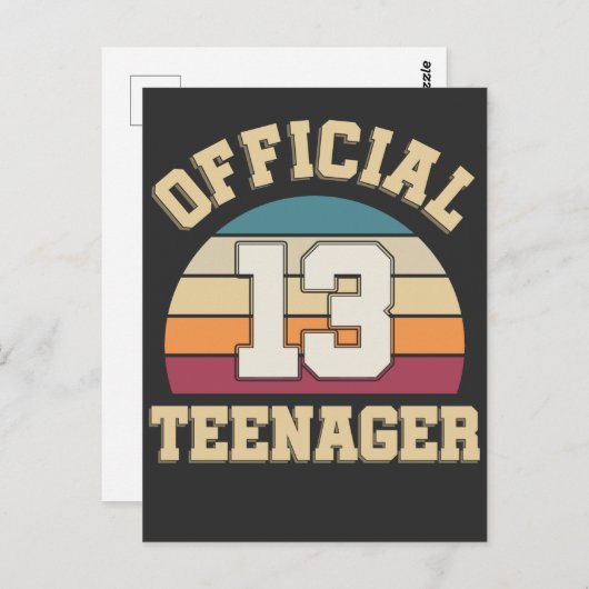 13e verjaardag van de officiële zender Retro Briefkaart (Voorkant / Achterkant)