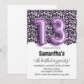 13e verjaardag van de proefkonijn Leopard Kaart (Voorkant / Achterkant)