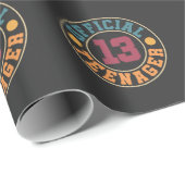 13e verjaardag van de  tiener cadeaupapier (Rol Hoek)