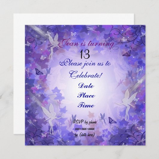 13e verjaardag van de uitnodiging tot het indienen (Voorkant / Achterkant)