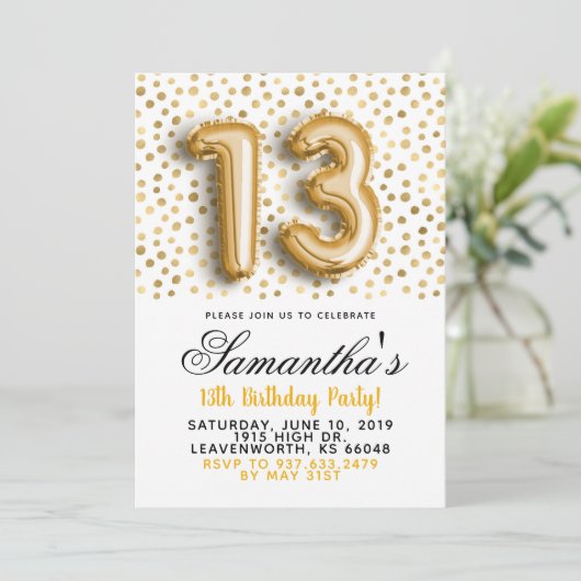 13e verjaardag van de uitnodiging tot het indienen (Staand voorkant)