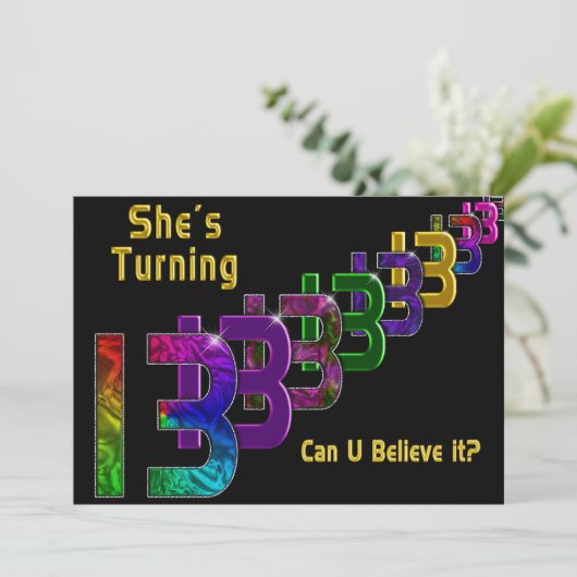 13e verjaardag van de uitnodiging tot het indienen (Staand voorkant)