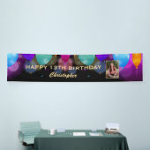 13e verjaardag van de zwarte en gouden ballonnen F Spandoek (Beurs)