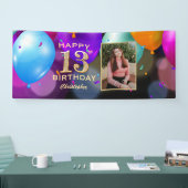 13e verjaardag van de zwarte en gouden ballonnen F Spandoek (Beurs)