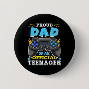 13e verjaardag van het dagboek Papa Officiële tien Ronde Button 5,7 Cm