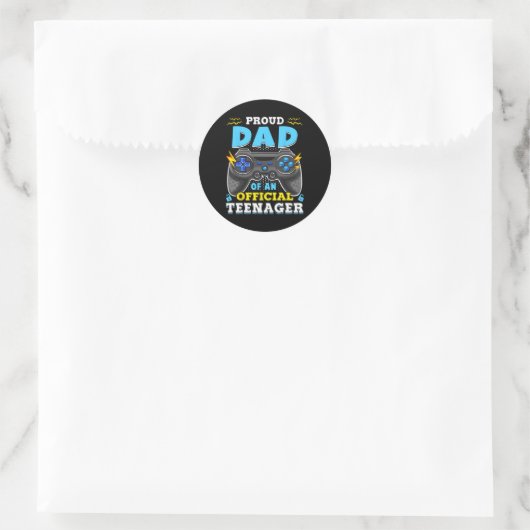 13e verjaardag van het dagboek Papa Officiële tien Ronde Sticker (Tas)
