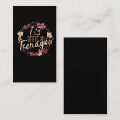 13e verjaardag van het schoolmeisje 2008 visitekaartje (Voorkant / Achterkant)