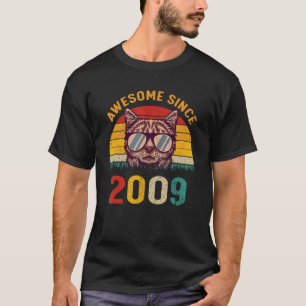 13e verjaardag Vintage kat 13 jaar geweldig sinds T-shirt