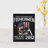 13e verjaardag Vissers USA Vlag 13 jaar oude Fishi Kaart (Gele Bloem)