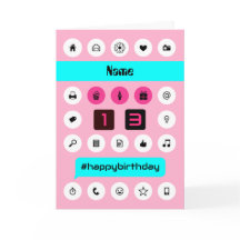 13e verjaardag Voeg naam toe smartphone Geïnspiree