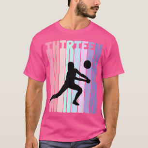 13e verjaardag volleybal meisje speler 13 jaar oud t-shirt