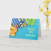 ***13e VERJAARDAG *** WENSEN VOOR MIJN FAV BEACH B Kaart (Gele Bloem)