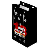 13e verjaardag zwarte witte sterren K02Z Klein Cadeauzakje (Voorkant Gekanteld)