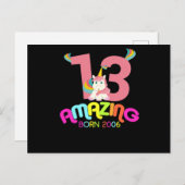 13e verjaardagsfeest cadeau geweldig sinds 2006  briefkaart (Voorkant / Achterkant)