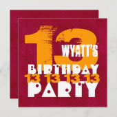 13e verjaardagsfeestje 13 jaar oude Grunge Z13A Kaart (Voorkant / Achterkant)