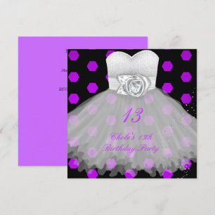 13e verjaardagsfeestje meisjes kaart