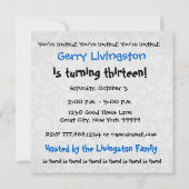 13e verjaardagsfeestje Modern zwart en kleurnummer Kaart (Achterkant)