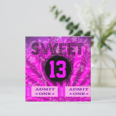 13e Verjaardagsfeestje Tickets Leuk Kaart (Staand voorkant)