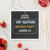 13e verjaardagsfeestje, VIP Pass, Level 13, Jongen Servet (Insitu)