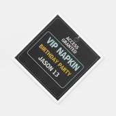 13e verjaardagsfeestje, VIP Pass, Level 13, Jongen Servet (Hoek)