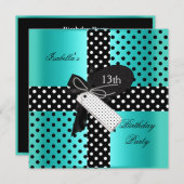 13e verjaardagsfeestje voor tienermeisjes kaart (Voorkant / Achterkant)