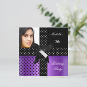 13e verjaardagsfeestje voor tienermeisjes kaart (Staand voorkant)