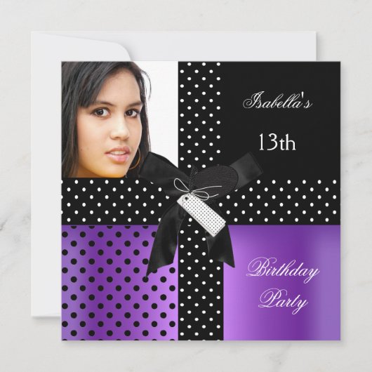 13e verjaardagsfeestje voor tienermeisjes kaart (Voorkant)