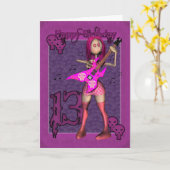 13e verjaardagskaart met Moonies H.I.P Rag Doll Kaart (Gele Bloem)