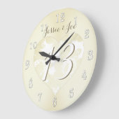 13e weddenschap Jubileum Lace-achtig hart Grote Klok (Hoek)