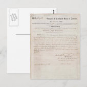 13e wijziging van de grondwet van de Verenigde Sta Briefkaart (Voorkant / Achterkant)