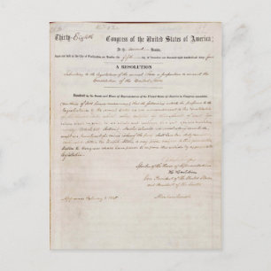 13e wijziging van de grondwet van de Verenigde Sta Briefkaart