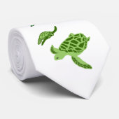 13e zee schildpad omhoog stropdas (Opgerold)