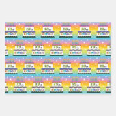 13e zeedagen Regenboogstripes Caketpapier Inpakpapier Vel (Voorkant 3)